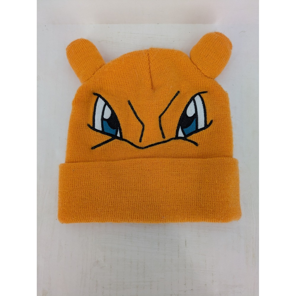 Pokemon Charizard Beanie Toboggan Embroidered Face Ears Nintendo Anime Costume